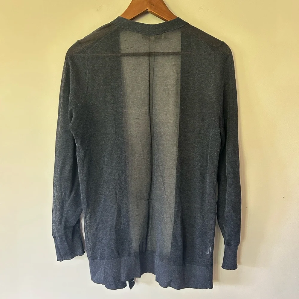 LOFT Sheer Summer Cardigan, GUC, Blue, Size M - Picture 6 of 7